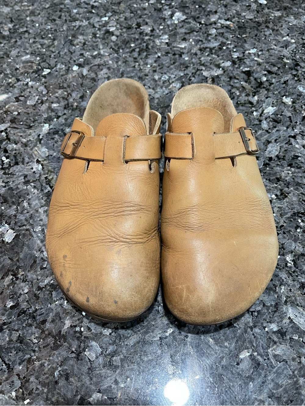 Birkenstock Boston Men's Slip-On Clogs in Light Brown Leather 41
